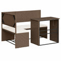 Gartensofa – aus Rattan, Braun, für Garten und Terrasse