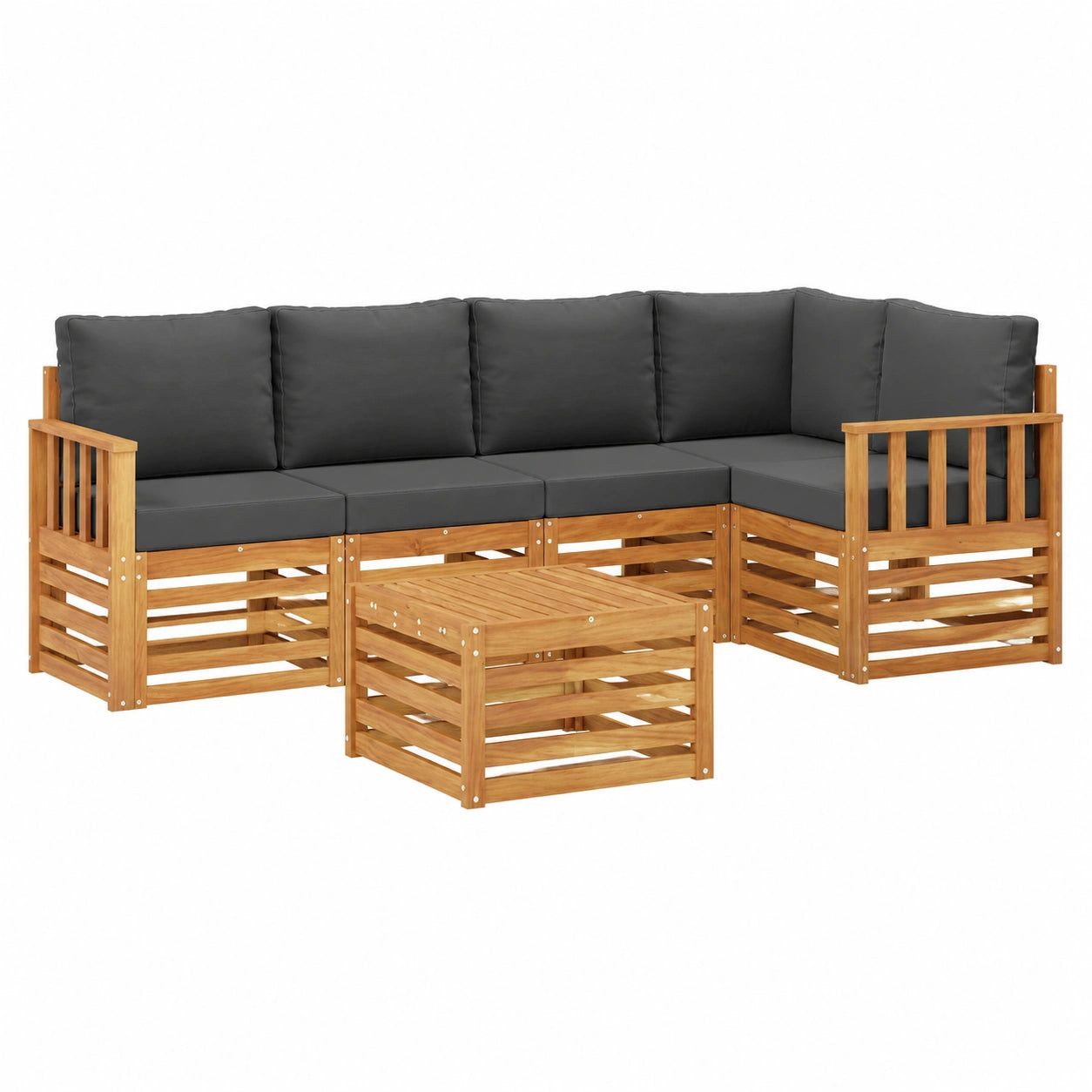 Gartenmöbel – 59 × 59 × 37 cm, moderner Stil, Anthrazit