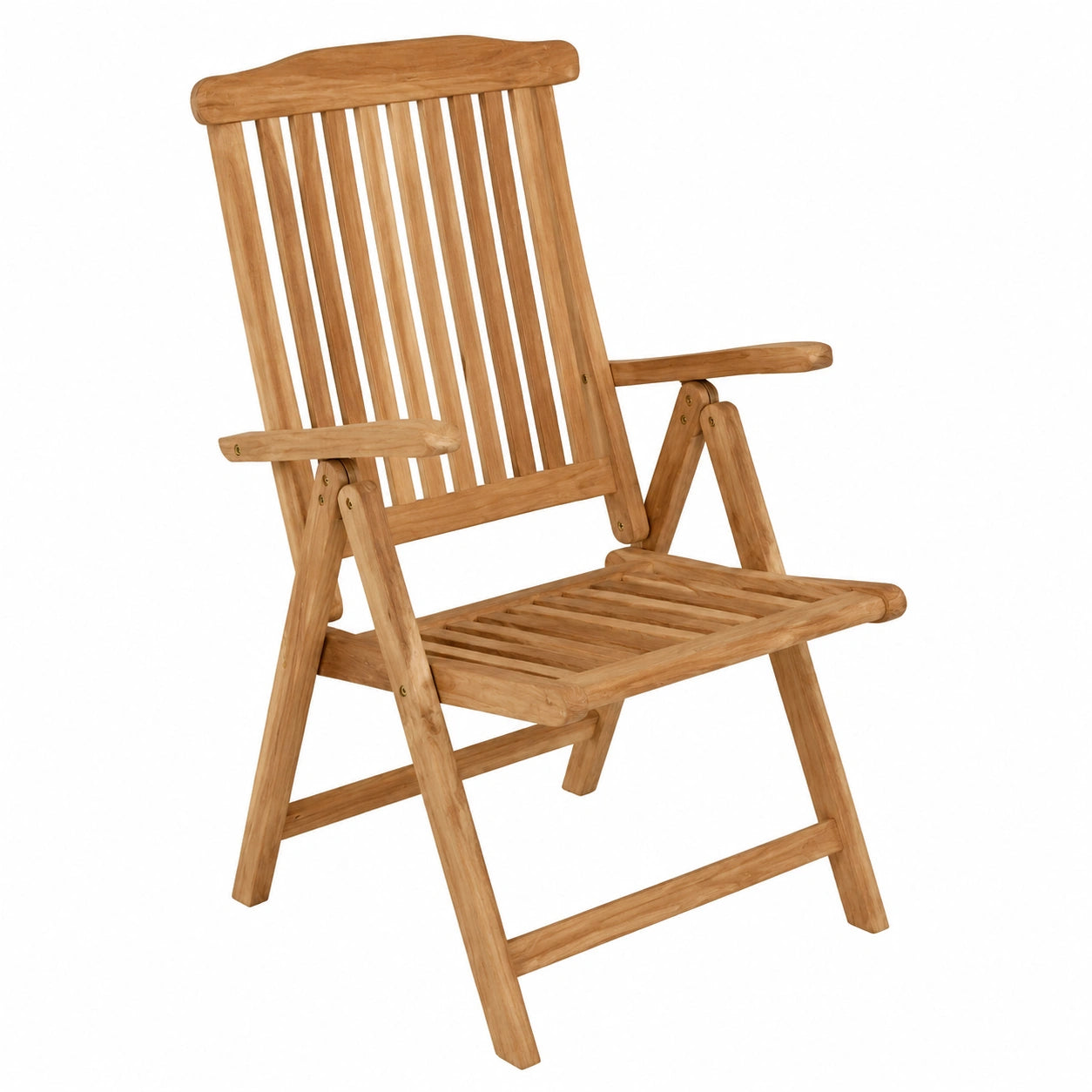 Gartenstuhl – mit Armlehnen, aus Teakholz, für Garten, Terrasse und Balkon