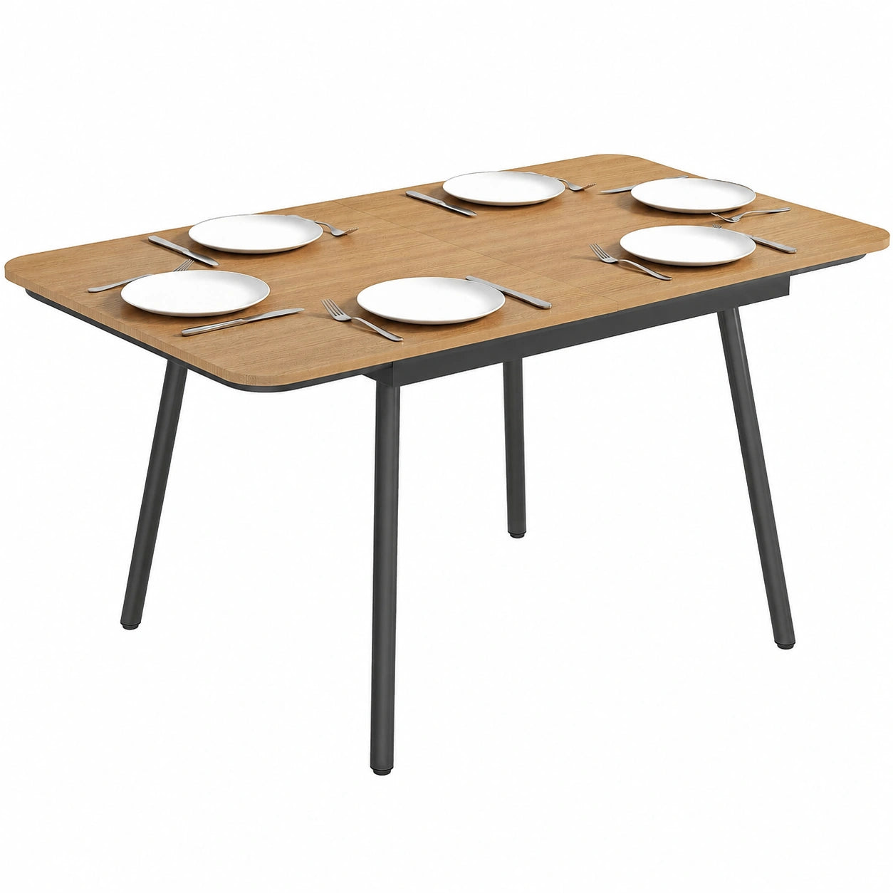 Gartentisch – für 6 Personen, 140 × 80 cm, rechteckige Form, für Garten, Terrasse und Balkon