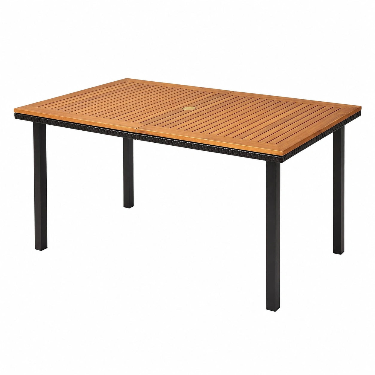 Gartentisch – für 6–8 Personen, 140 × 75 × 76 cm, rechteckige Form, aus Akazienholz
