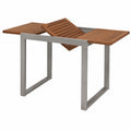 Ausziehtisch – 120 × 70 cm, aus Aluminium, Braun, für Balkon