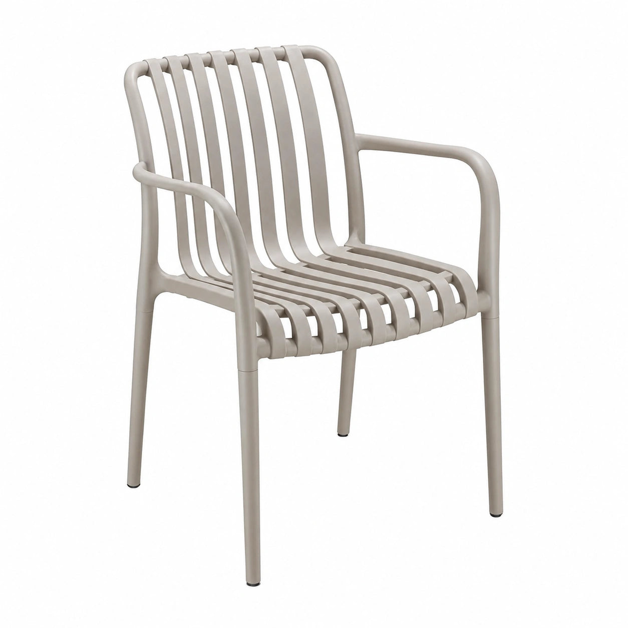 Gartenstühle – 4er-Set, stapelbar, Taupe, für Balkon