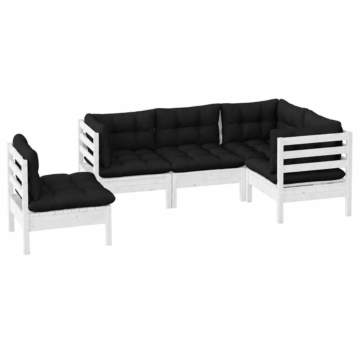 Garten-Lounge-Set – 5-teilig, aus Kiefernholz, für Garten und Balkon